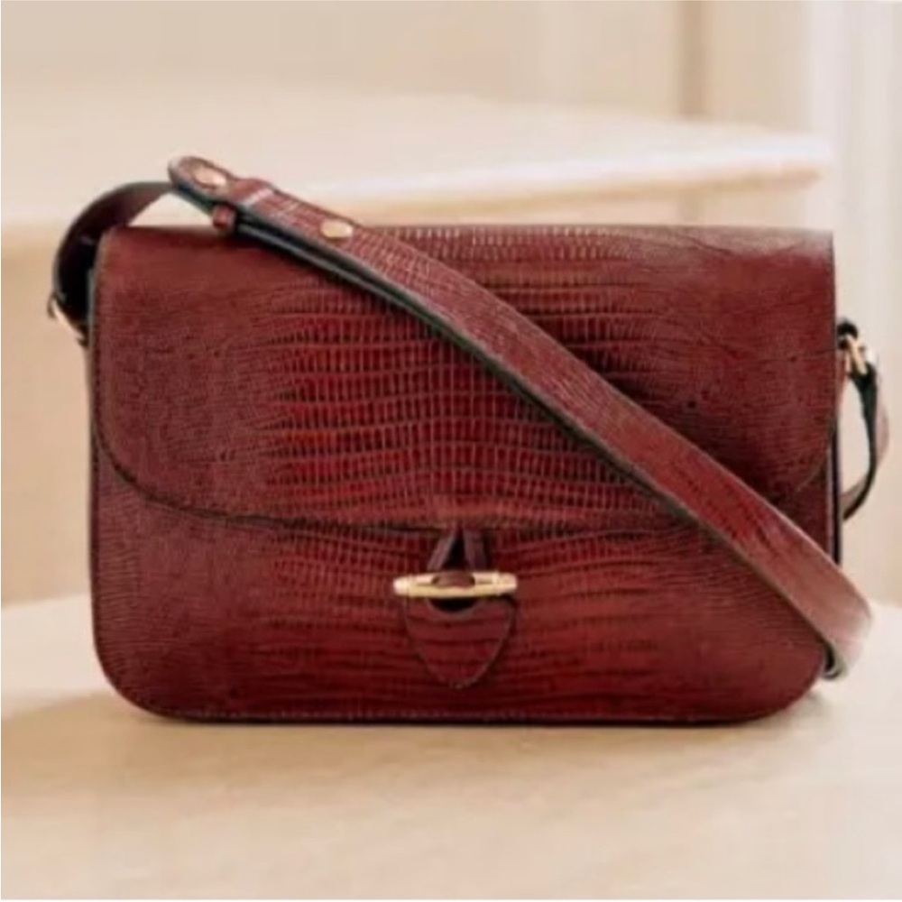 NWT Sezane Milo Bag in Burgundy Leather